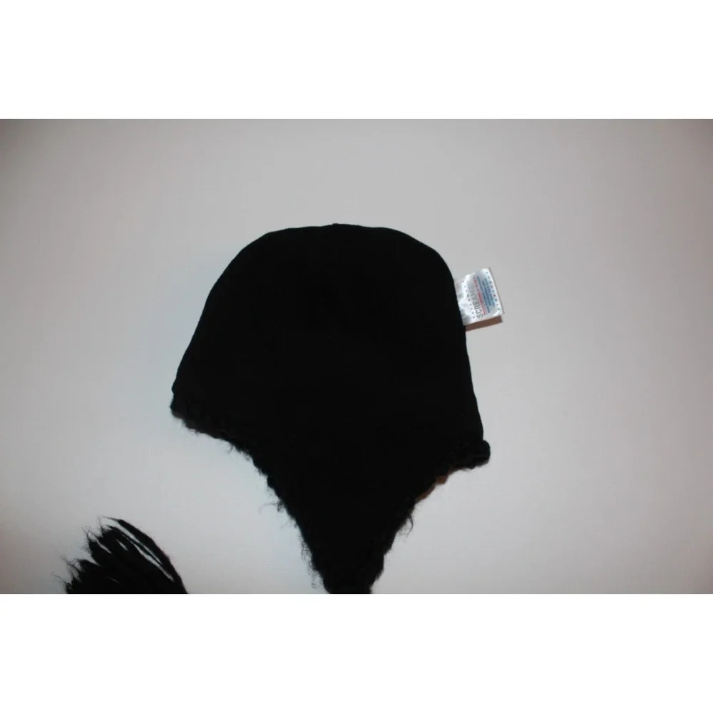 SCREAMER WINTER EAR FLAP KNIT BEANIE HAT‎ TASSELS FLEECE LINED